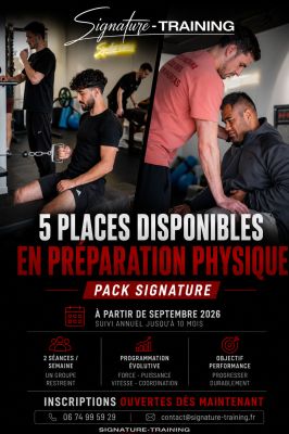 Saison 26/27 - 5 places en Préparation Physique – Pack Signature