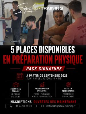 Saison 26/27 - 5 places en Préparation Physique – Pack Signature