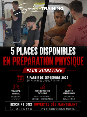 Saison 26/27 - 5 places en Préparation Physique – Pack Signature