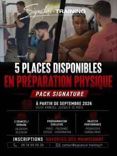 Saison 26/27 - 5 places en Préparation Physique – Pack Signature